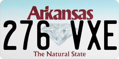 AR license plate 276VXE