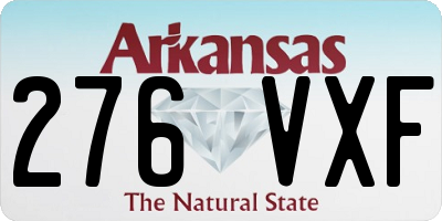 AR license plate 276VXF