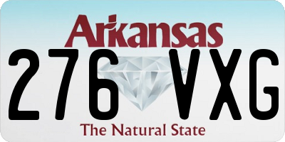 AR license plate 276VXG