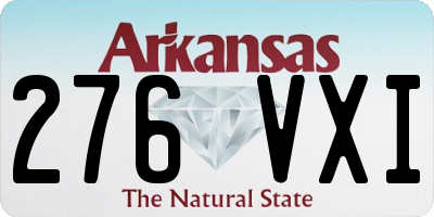 AR license plate 276VXI