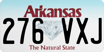 AR license plate 276VXJ