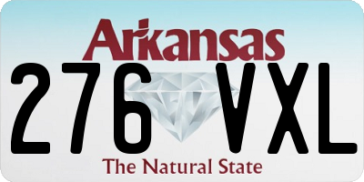 AR license plate 276VXL