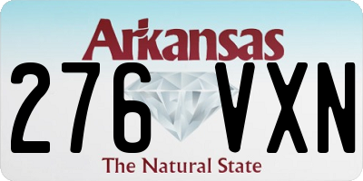 AR license plate 276VXN