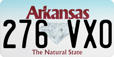 AR license plate 276VXO