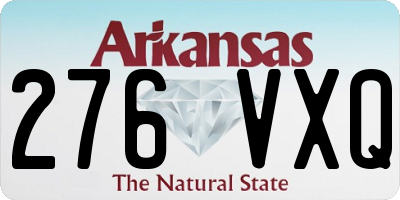 AR license plate 276VXQ