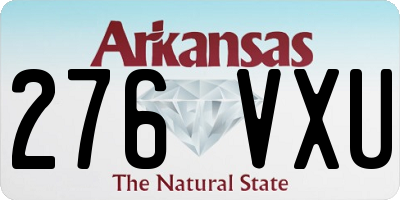 AR license plate 276VXU