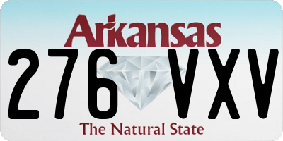 AR license plate 276VXV