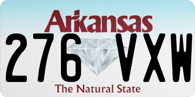 AR license plate 276VXW