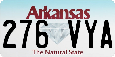 AR license plate 276VYA
