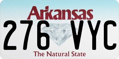 AR license plate 276VYC