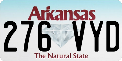 AR license plate 276VYD