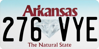 AR license plate 276VYE