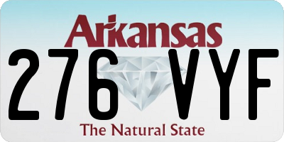AR license plate 276VYF
