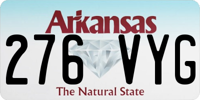 AR license plate 276VYG