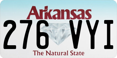 AR license plate 276VYI