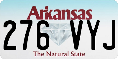 AR license plate 276VYJ