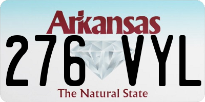 AR license plate 276VYL