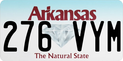AR license plate 276VYM