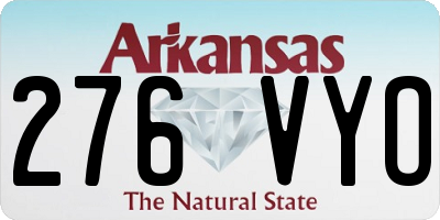 AR license plate 276VYO