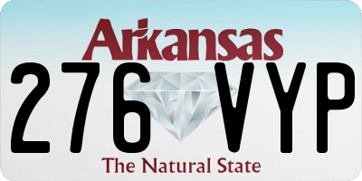 AR license plate 276VYP