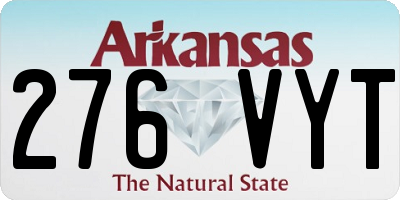 AR license plate 276VYT