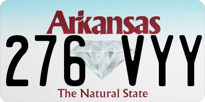 AR license plate 276VYY