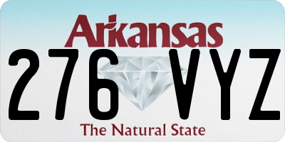 AR license plate 276VYZ