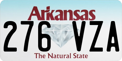 AR license plate 276VZA