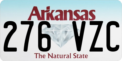 AR license plate 276VZC
