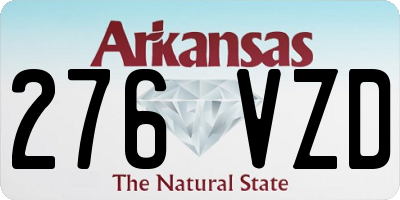 AR license plate 276VZD