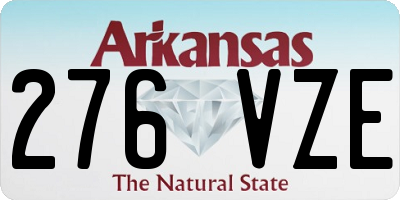AR license plate 276VZE