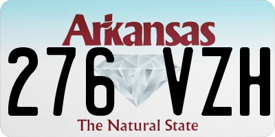 AR license plate 276VZH