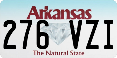 AR license plate 276VZI