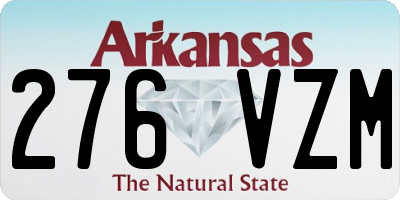 AR license plate 276VZM