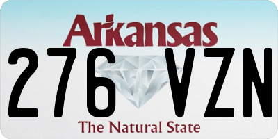 AR license plate 276VZN