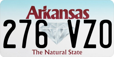 AR license plate 276VZO
