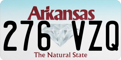 AR license plate 276VZQ