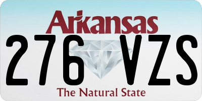 AR license plate 276VZS