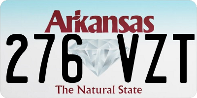 AR license plate 276VZT