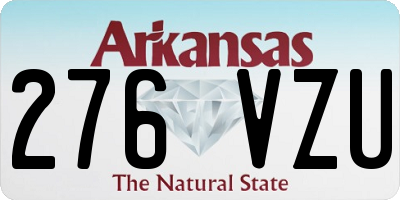 AR license plate 276VZU