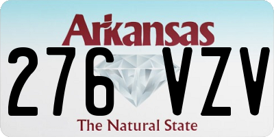 AR license plate 276VZV
