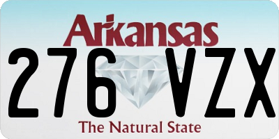 AR license plate 276VZX