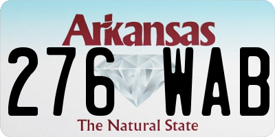 AR license plate 276WAB