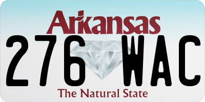 AR license plate 276WAC