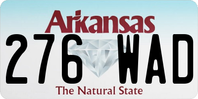 AR license plate 276WAD