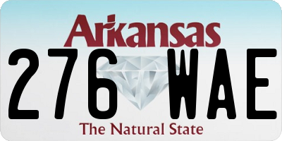 AR license plate 276WAE