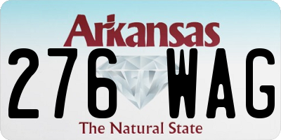 AR license plate 276WAG