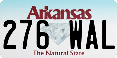 AR license plate 276WAL
