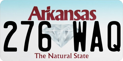 AR license plate 276WAQ