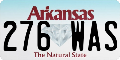 AR license plate 276WAS